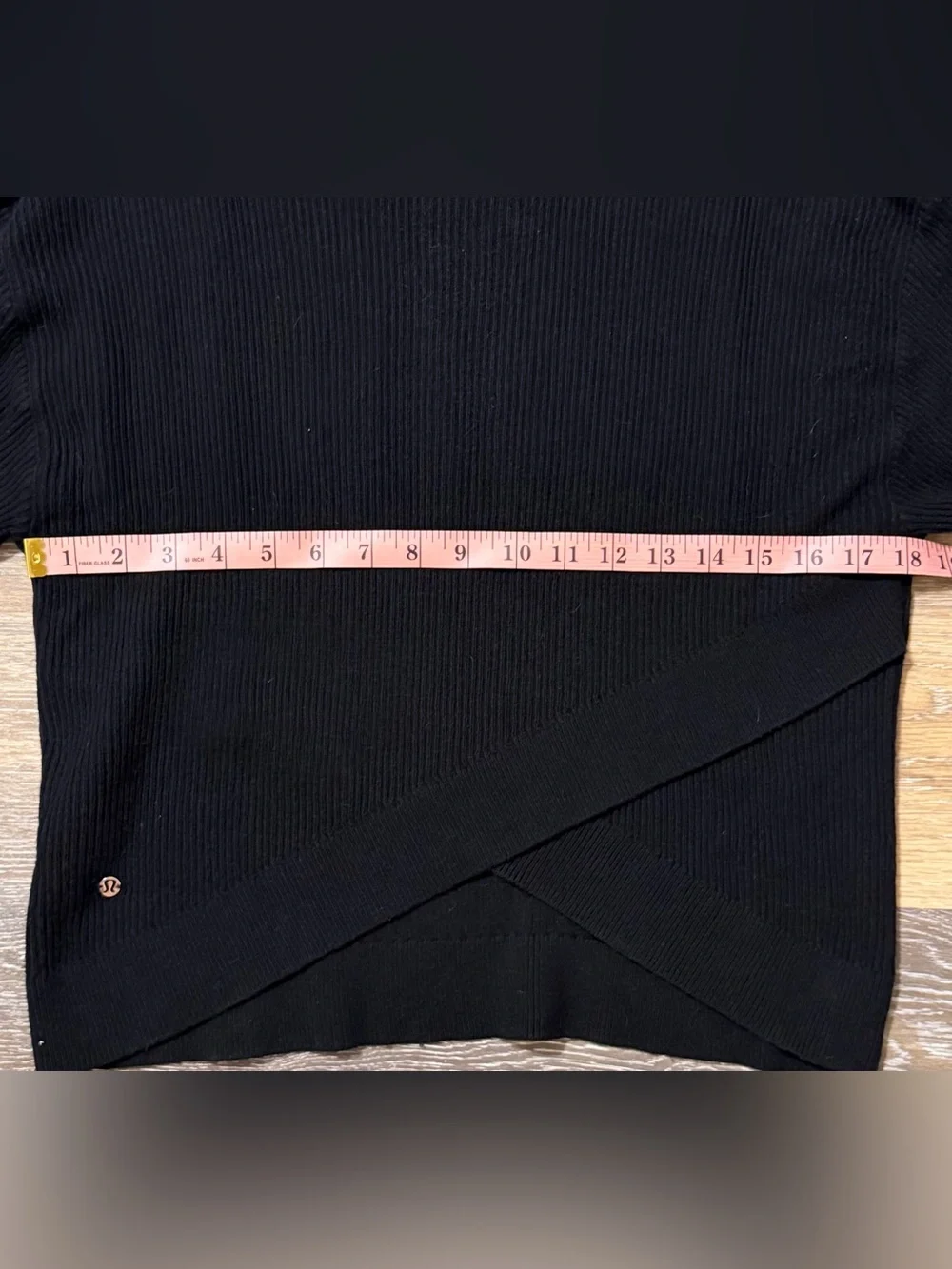 Lululemon Reversible Crossover Ribbed Wrap Sweater Black Large